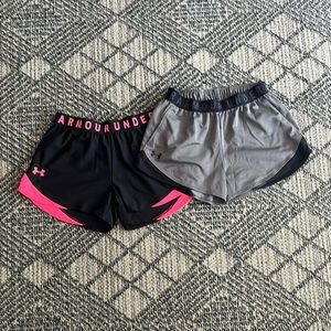Women’s Under Armor shorts Duo (pink+gray)